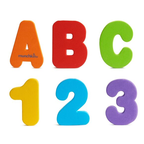 Munchkin Learn Bath Letters & Numbers Foam Toy Set 36pc ABC 123 Toddler 18M+ - Picture 2 of 6